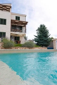 view on the house from the pool