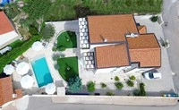 dron view of the house
